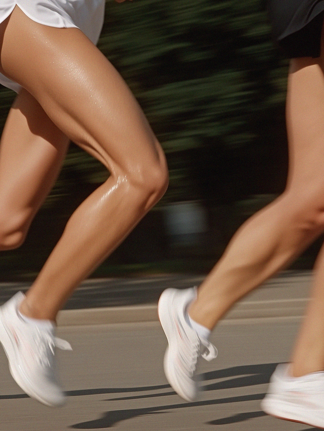 Walking athletic women