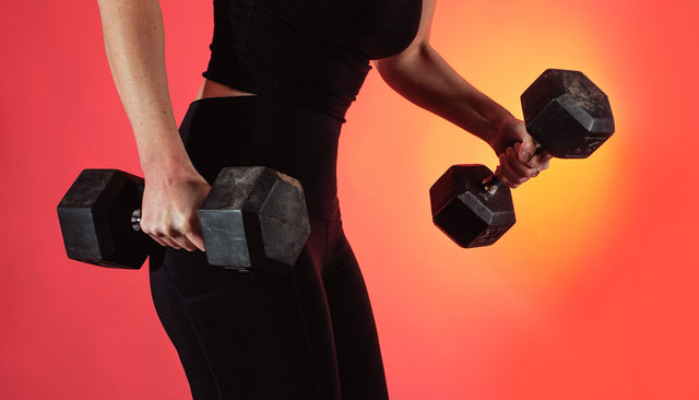 Athletic Women with Workout weights