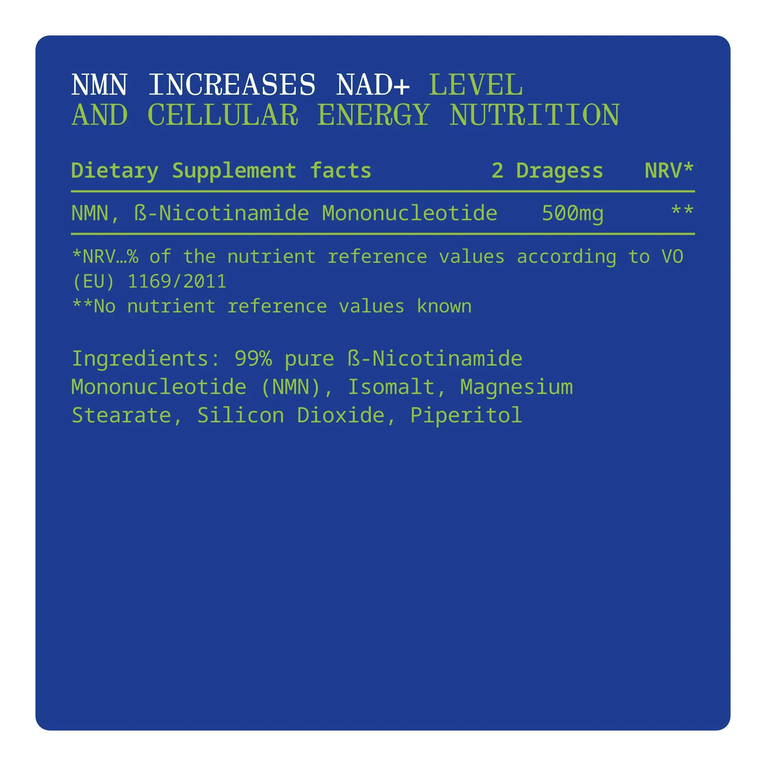 Dr. Noel Longevity NMN Facts Tile 