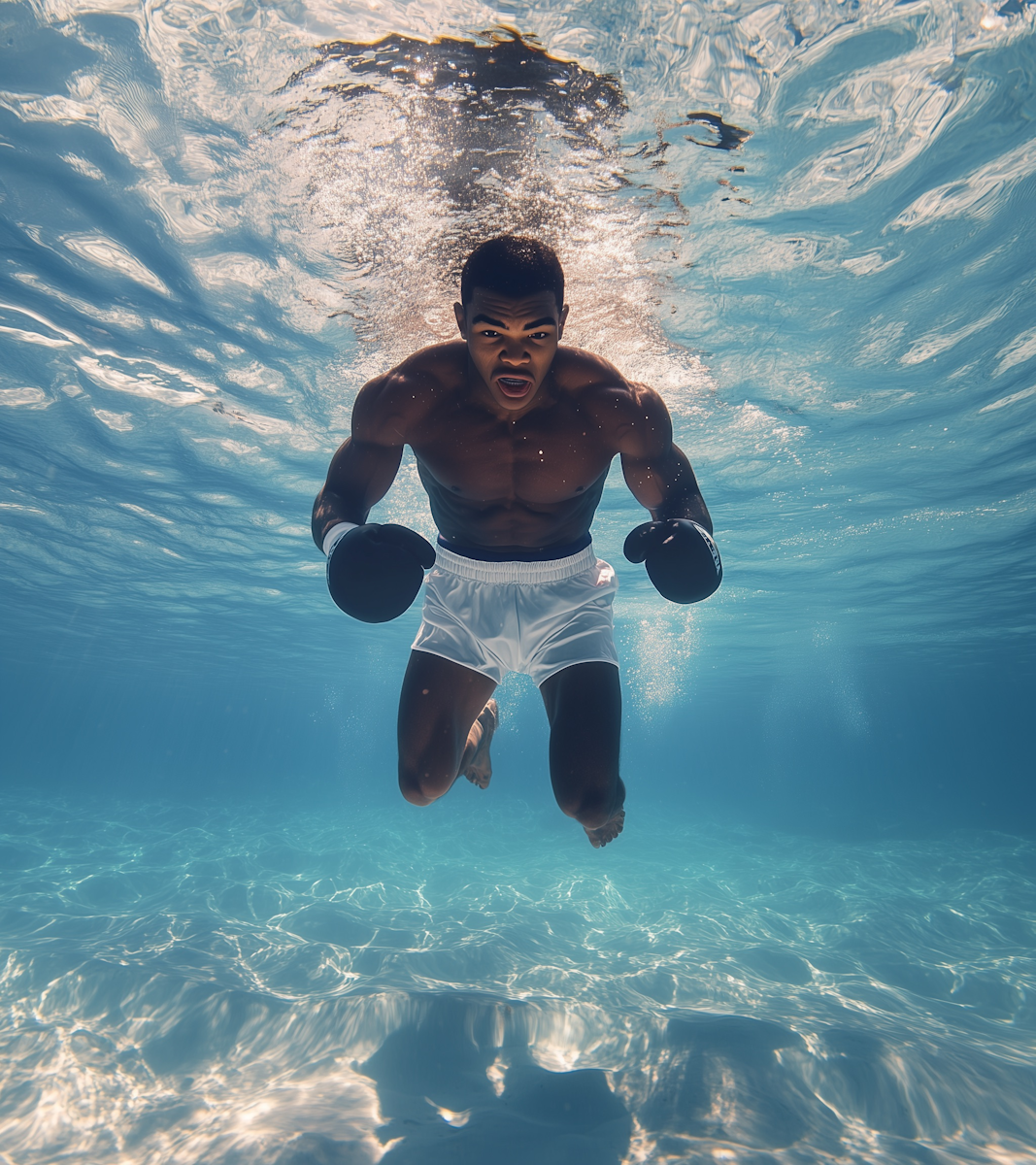 Sportive Men under Watter