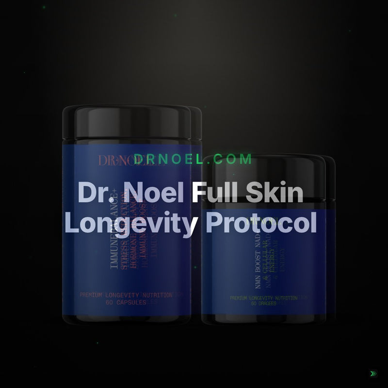 Dr. Noel Full Skin Longevity Protocol – Skincare, NMN & IMMUNEBALANCE+ Wellness Bundle. – Clean Showcase