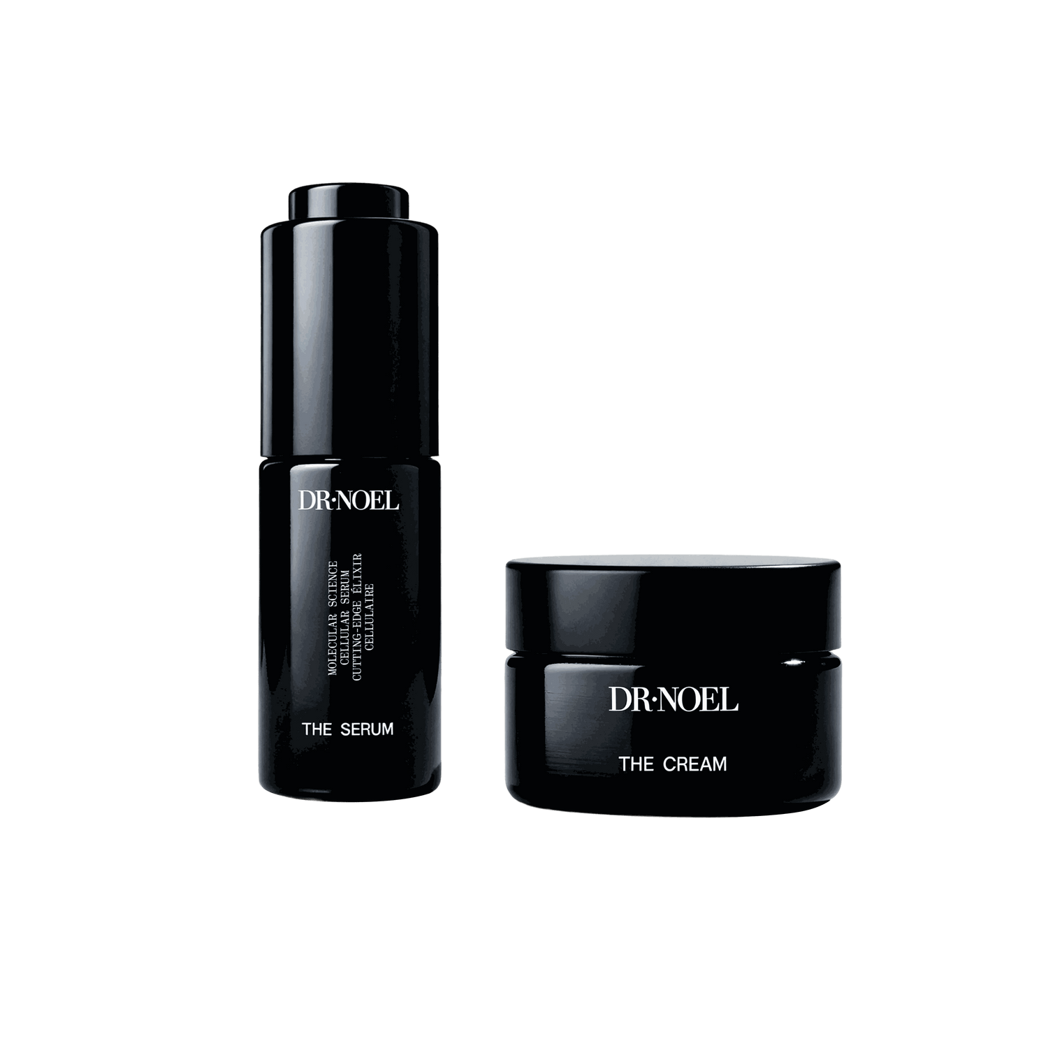 Dr. Noel Cellular Renewal Serum & Cream Set — physician-developed medical grade skincare bundle for collagen biosynthesis and skin longevity | Cellular Longevity Protocol™
