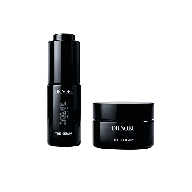 Dr. Noel Cellular Renewal Serum & Cream Set — physician-developed medical grade skincare bundle for collagen biosynthesis and skin longevity | Cellular Longevity Protocol™